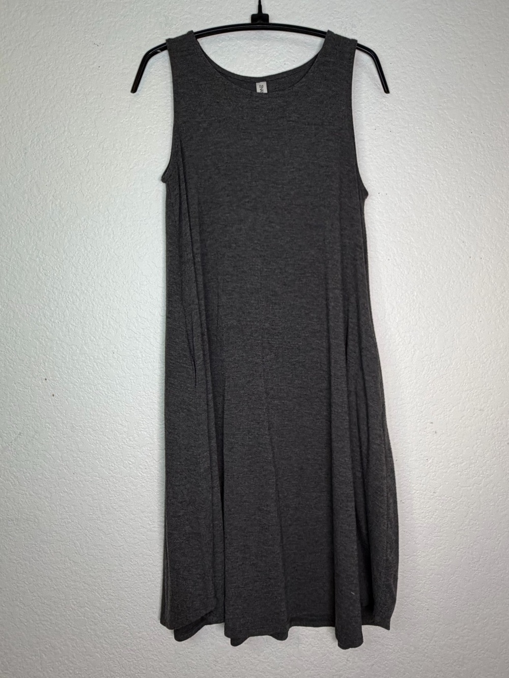 Zenana‎ Premium Dark Gray Sleeveless Tunic Swing Dress, Size S